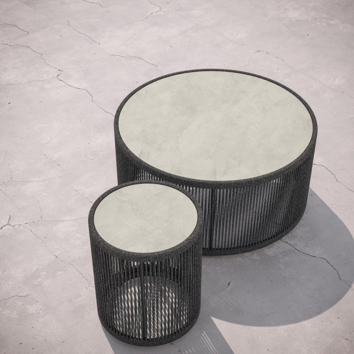 Table basse ronde Malta – Dekton Albarium – Galet – vue 2