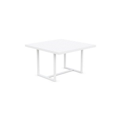 Table de repas carrée Pavia 122 cm – Blanc – vue 1