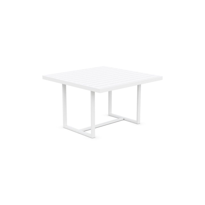 Table de repas carrée Pavia 122 cm – Blanc – vue 1