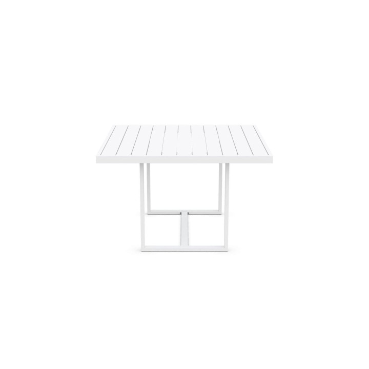 Table de repas carrée Pavia 122 cm – Blanc – vue 4