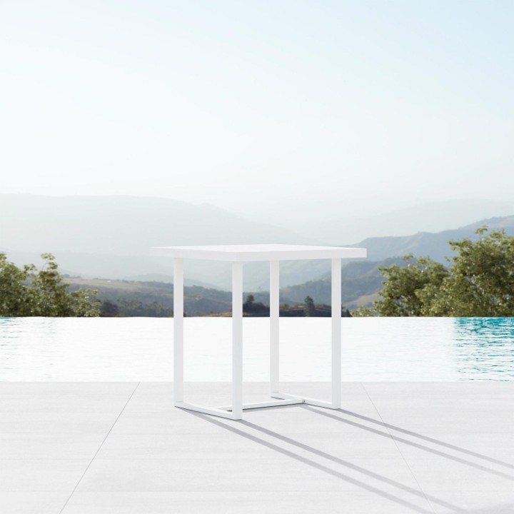 Table de comptoir Pavia 89 cm – Blanc – vue 2