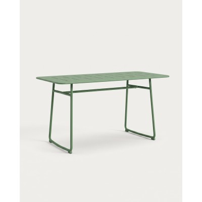 219 cm green steel high table – product view