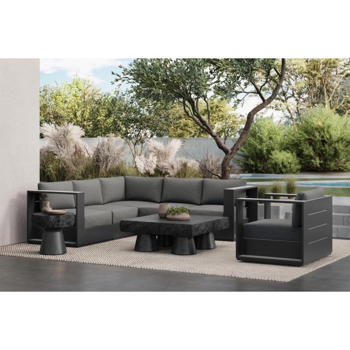 Table d'appoint Pensacola – Charbon – vue 3