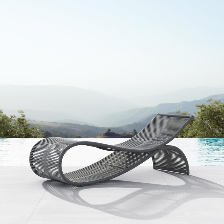 Wave Chaise Lounge – Pebble – view 2