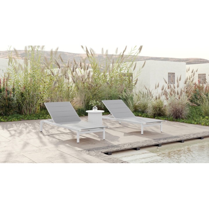 Table d'appoint Palma – Blanc – vue 4