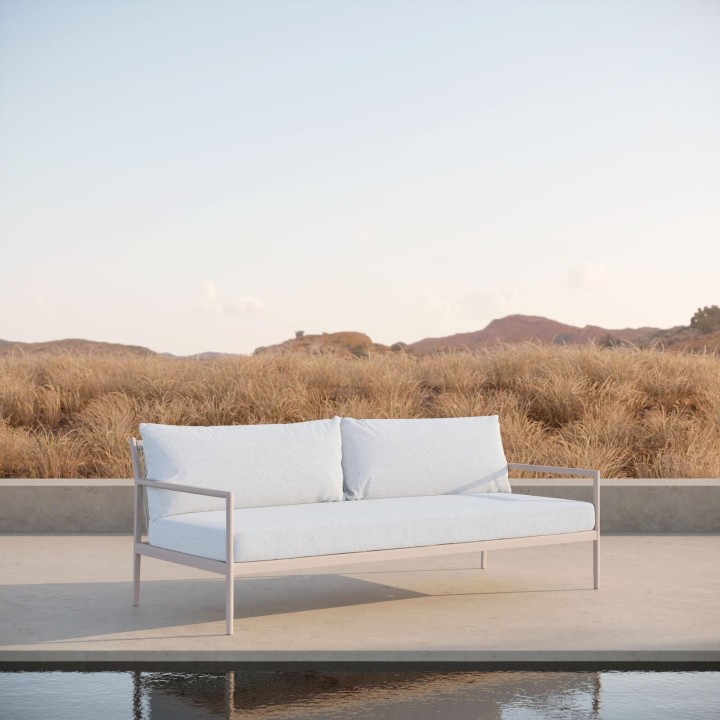 Madeira 3 Seat Sofa – Ivory – view 2