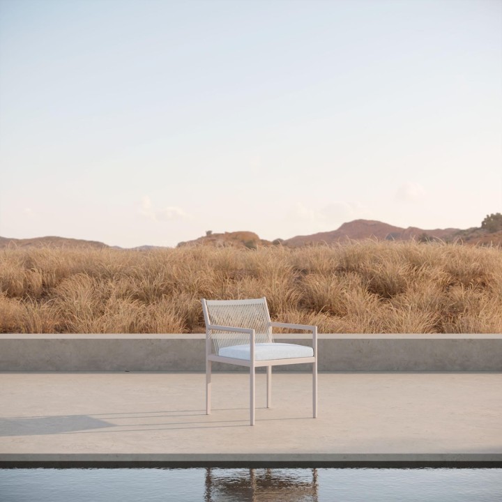 Madeira Dining Chair – Ivory – view 2