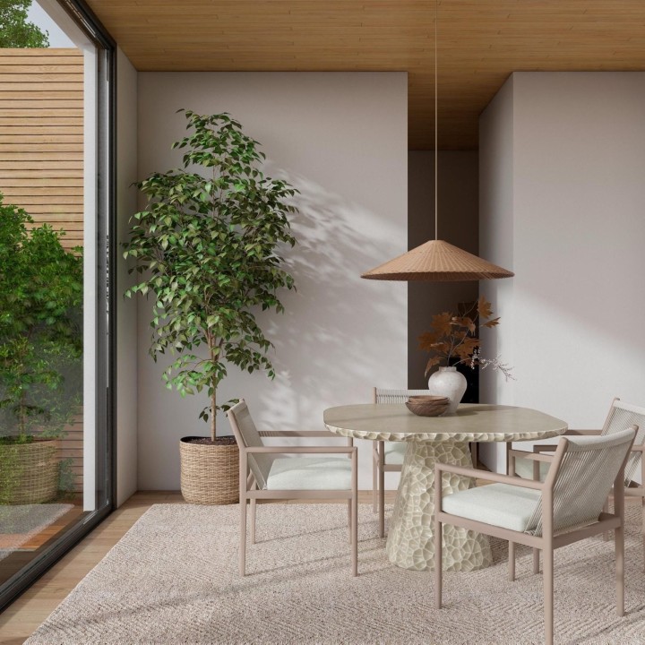 Chaise de repas Madeira – Ivoire – vue 3