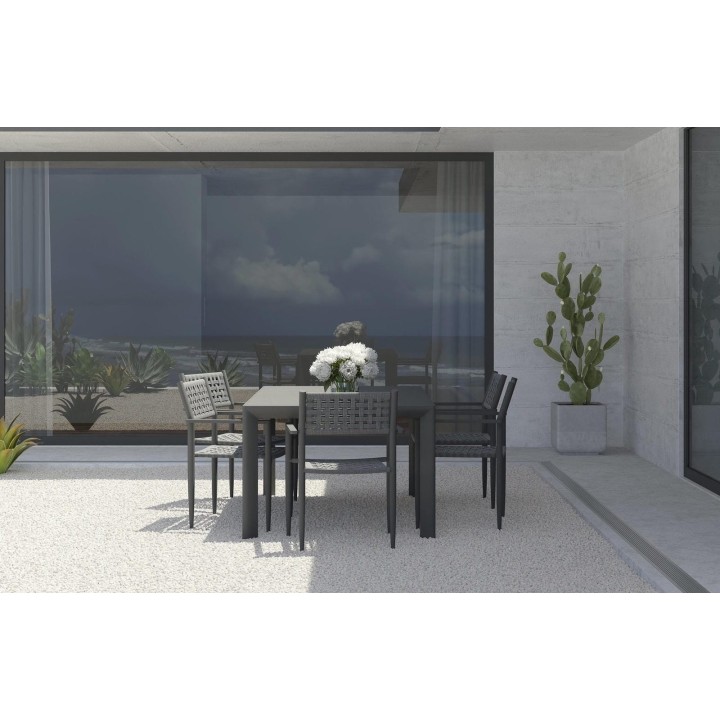 Chaise de repas Naples – lot de 4 – Gris lave – vue 4