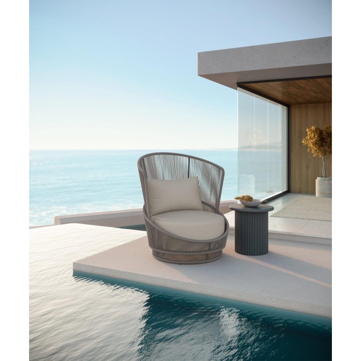 Fauteuil pivotant Palma – Moka – vue 4