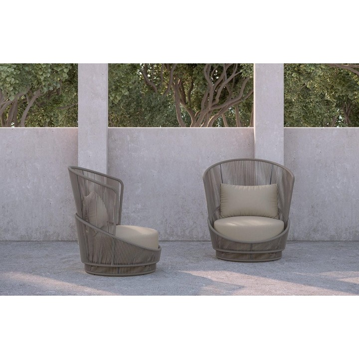 Palma Swivel Club Chair – Mocha – view 5
