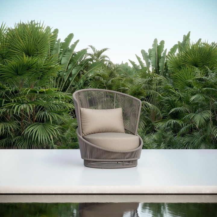 Fauteuil pivotant Palma – Moka – vue 7