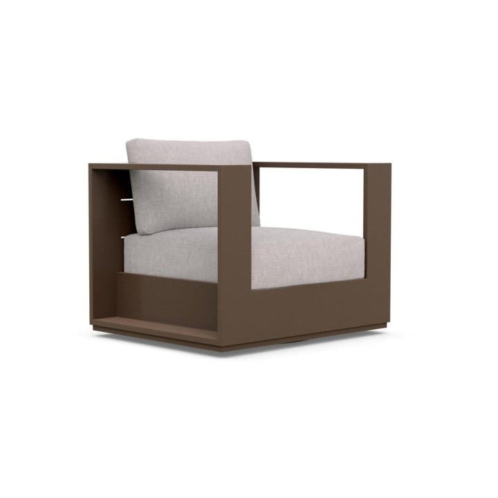 Fauteuil pivotant Sydney – Bronze – vue 1