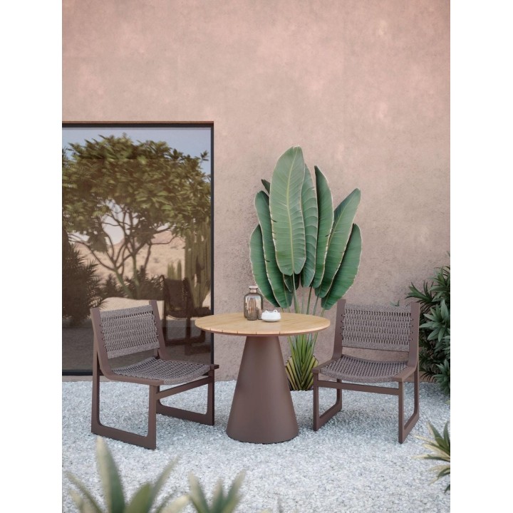 Chaise de repas Cozumel – lot de 2 – Bronze – vue 4
