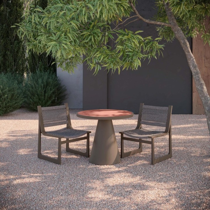 Chaise de repas Cozumel – lot de 2 – Bronze – vue 5