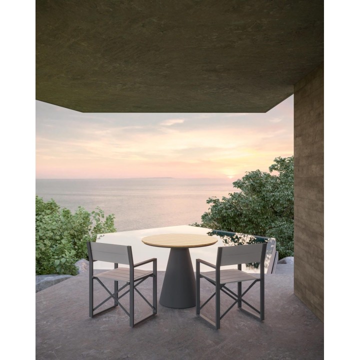Leon 36" Dining Table – Alpine WeatherWood – Bronze – view 4