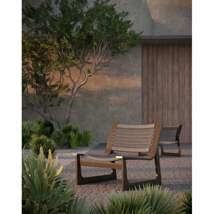 Fauteuil Cozumel – lot de 2 – Bronze – vue 3
